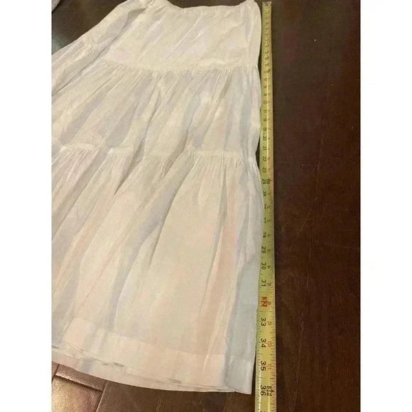 Eskandar 2 Skirt Petticoat White Romantic Cotton 3 Tiered Peasant Boho Maxi - Picture 8 of 9